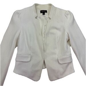 ELLE Blazer Jacket Womens Size 8 Lined Long Sleeve Collarless